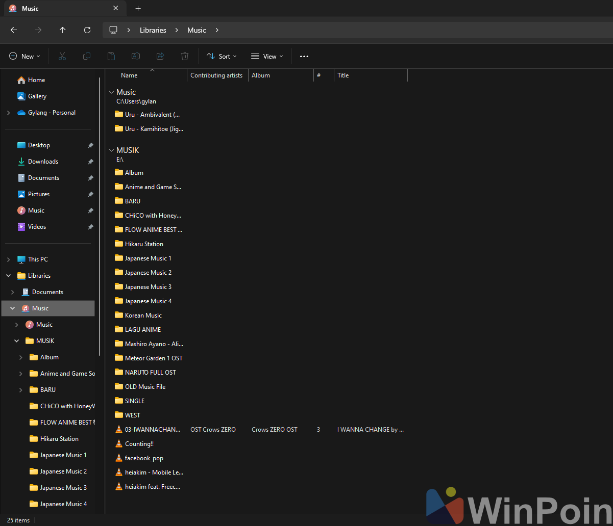 Tampilkan atau hapus perpustakaan dari Manajer File Windows 11